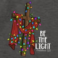 Be The Light Matthew 5 14 Christmas Jesus Cross Vector Backpack