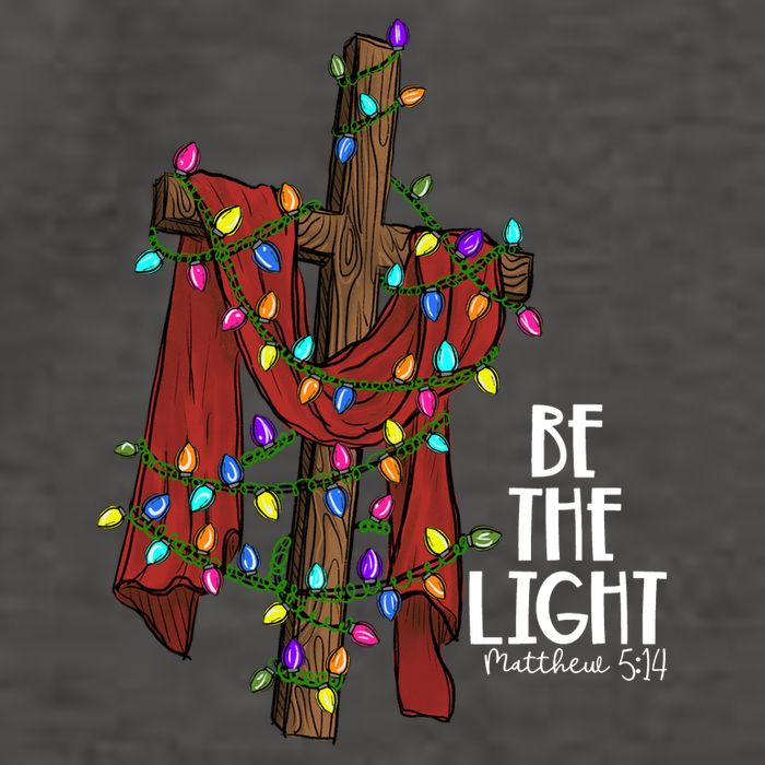 Be The Light Matthew 5 14 Christmas Jesus Cross Vector Backpack