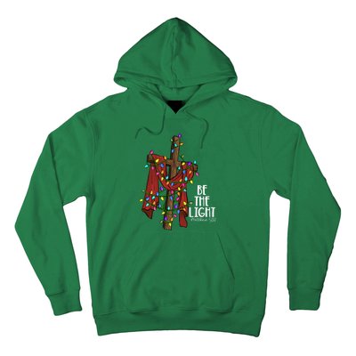 Be The Light Matthew 5 14 Christmas Jesus Cross Hoodie