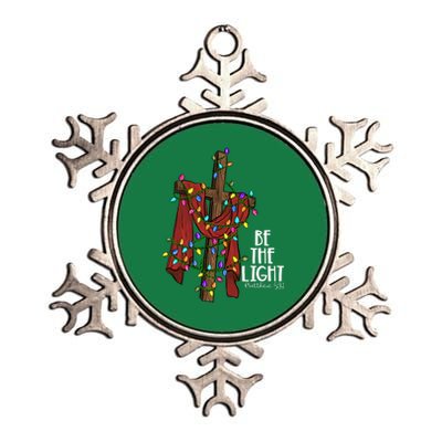 Be The Light Matthew 5 14 Christmas Jesus Cross Metallic Star Ornament