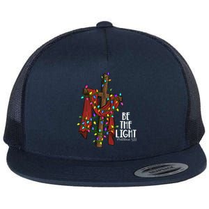 Be The Light Matthew 5 14 Christmas Jesus Cross Flat Bill Trucker Hat