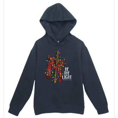 Be The Light Matthew 5 14 Christmas Jesus Cross Urban Pullover Hoodie