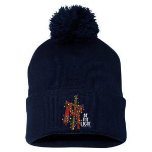 Be The Light Matthew 5 14 Christmas Jesus Cross Pom Pom 12in Knit Beanie