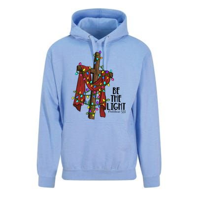 Be The Light Matthew 5 14 Christmas Jesus Cross Unisex Surf Hoodie