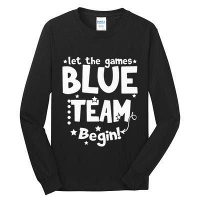 Blue Team Let The Games Begin Field Trip Day Tall Long Sleeve T-Shirt