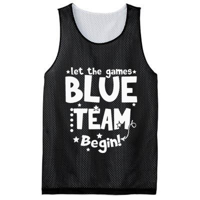 Blue Team Let The Games Begin Field Trip Day Mesh Reversible Basketball Jersey Tank