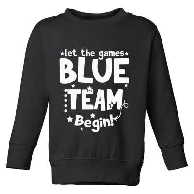 Blue Team Let The Games Begin Field Trip Day Toddler Sweatshirt