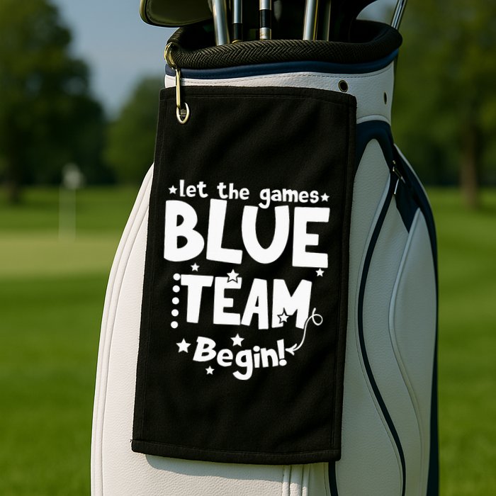 Blue Team Let The Games Begin Field Trip Day Golf Towel