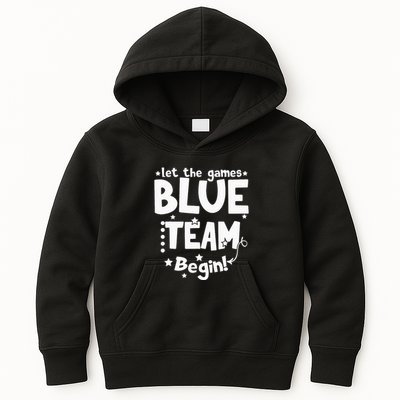 Blue Team Let The Games Begin Field Trip Day Kids Hoodie