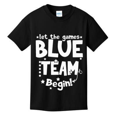 Blue Team Let The Games Begin Field Trip Day Kids T-Shirt