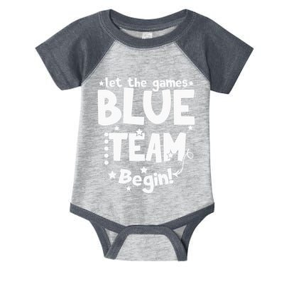 Blue Team Let The Games Begin Field Trip Day Infant Baby Jersey Bodysuit