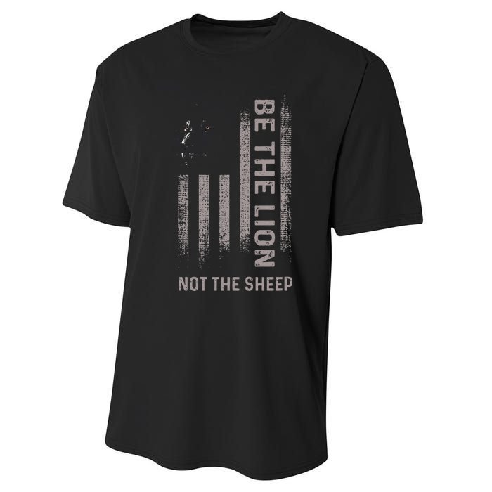 Be The Lion Not The Sheep Performance Sprint T-Shirt