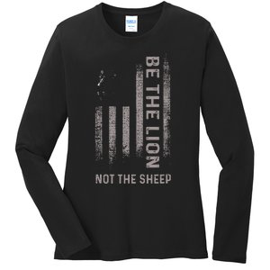 Be The Lion Not The Sheep Ladies Long Sleeve Shirt