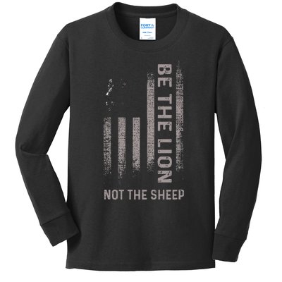 Be The Lion Not The Sheep Kids Long Sleeve Shirt