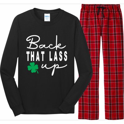 Back That Lass Up Funny St Patricks Day Gift Long Sleeve Pajama Set