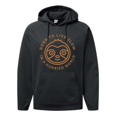 Born To Live Slow Performance Fleece Hoodie