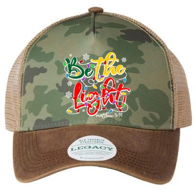 Be The Light Matthew 5 14 Jesus Christmas Lights Legacy Tie Dye Trucker Hat