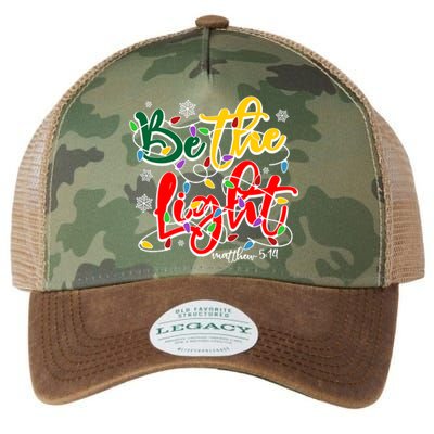 Be The Light Matthew 5 14 Jesus Christmas Lights Legacy Tie Dye Trucker Hat