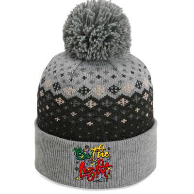 Be The Light Matthew 5 14 Jesus Christmas Lights The Baniff Cuffed Pom Beanie