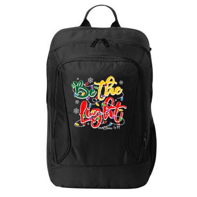 Be The Light Matthew 5 14 Jesus Christmas Lights City Backpack