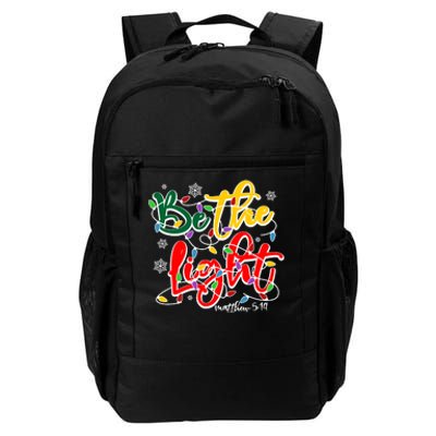 Be The Light Matthew 5 14 Jesus Christmas Lights Daily Commute Backpack