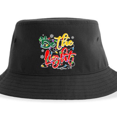 Be The Light Matthew 5 14 Jesus Christmas Lights Sustainable Bucket Hat