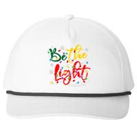 Be The Light Matthew 5 14 Jesus Christmas Lights Snapback Five-Panel Rope Hat