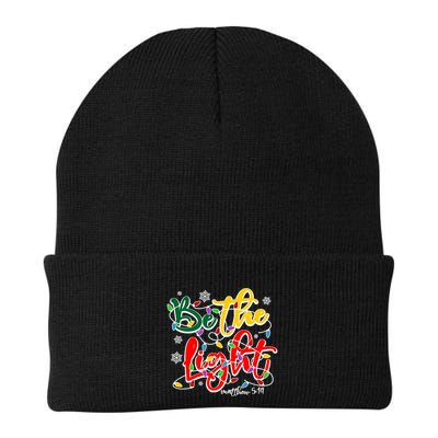 Be The Light Matthew 5 14 Jesus Christmas Lights Beanie