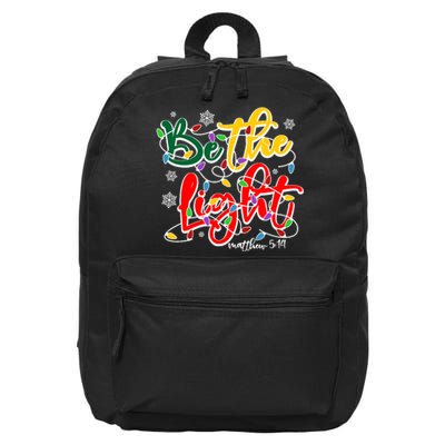 Be The Light Matthew 5 14 Jesus Christmas Lights 16 in Basic Backpack