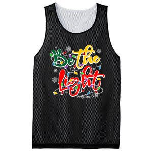 Be The Light Matthew 5 14 Jesus Christmas Lights Mesh Reversible Basketball Jersey Tank