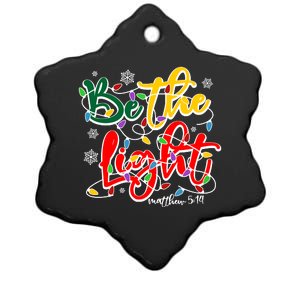 Be The Light Matthew 5 14 Jesus Christmas Lights Ceramic Star Ornament