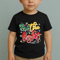 Be The Light Matthew 5 14 Jesus Christmas Lights Toddler T-Shirt
