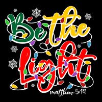 Be The Light Matthew 5 14 Jesus Christmas Lights Toddler T-Shirt