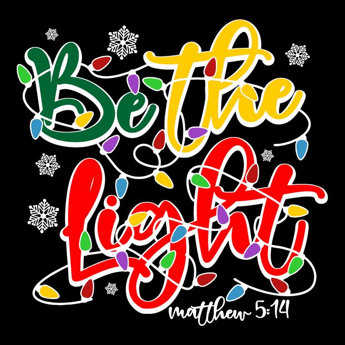Be The Light Matthew 5 14 Jesus Christmas Lights Toddler T-Shirt
