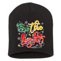 Be The Light Matthew 5 14 Jesus Christmas Lights Short Acrylic Beanie