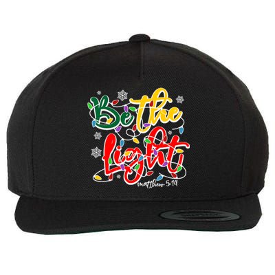 Be The Light Matthew 5 14 Jesus Christmas Lights Wool Snapback Cap