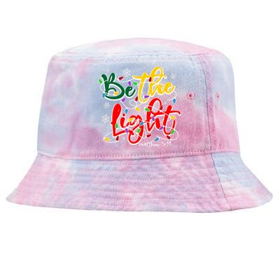 Be The Light Matthew 5 14 Jesus Christmas Lights Tie-Dyed Bucket Hat