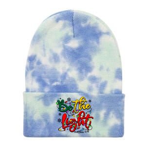 Be The Light Matthew 5 14 Jesus Christmas Lights Tie Dye 12in Knit Beanie