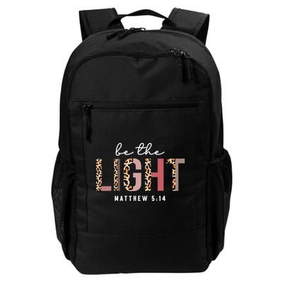 Be The Light Faith Jesus Christian Boho Leopard Cheetah Backpack