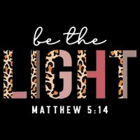 Be The Light Faith Jesus Christian Boho Leopard Cheetah Drawstring Bag