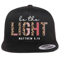 Be The Light Faith Jesus Christian Boho Leopard Cheetah Flat Bill Trucker Hat