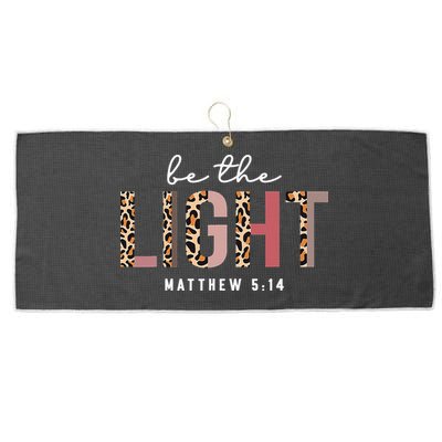 Be The Light Faith Jesus Christian Boho Leopard Cheetah Large Microfiber Waffle Golf Towel