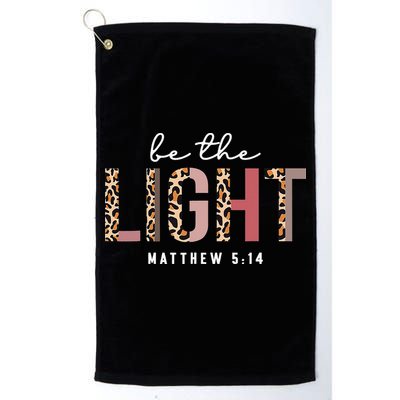 Be The Light Faith Jesus Christian Boho Leopard Cheetah Golf Towel