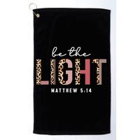 Be The Light Faith Jesus Christian Boho Leopard Cheetah Golf Towel