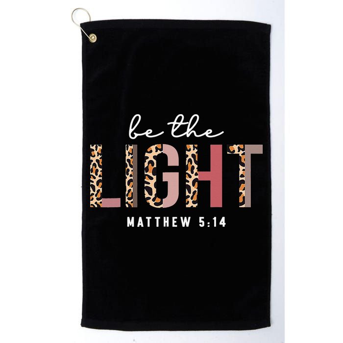 Be The Light Faith Jesus Christian Boho Leopard Cheetah Golf Towel