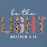 Be The Light Faith Jesus Christian Boho Leopard Cheetah Garment-Dyed Sweatshirt