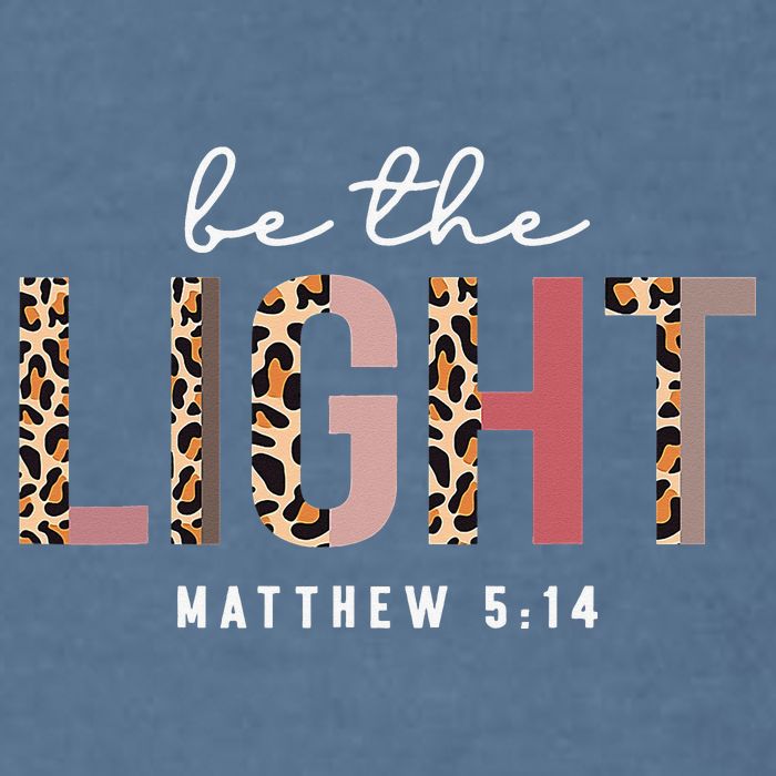 Be The Light Faith Jesus Christian Boho Leopard Cheetah Garment-Dyed Sweatshirt