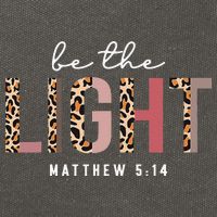 Be The Light Faith Jesus Christian Boho Leopard Cheetah Cotton Canvas Backpack