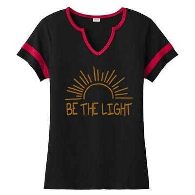 Be The Light Positive Ladies Halftime Notch Neck Tee