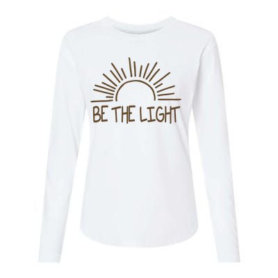 Be The Light Positive Womens Cotton Relaxed Long Sleeve T-Shirt